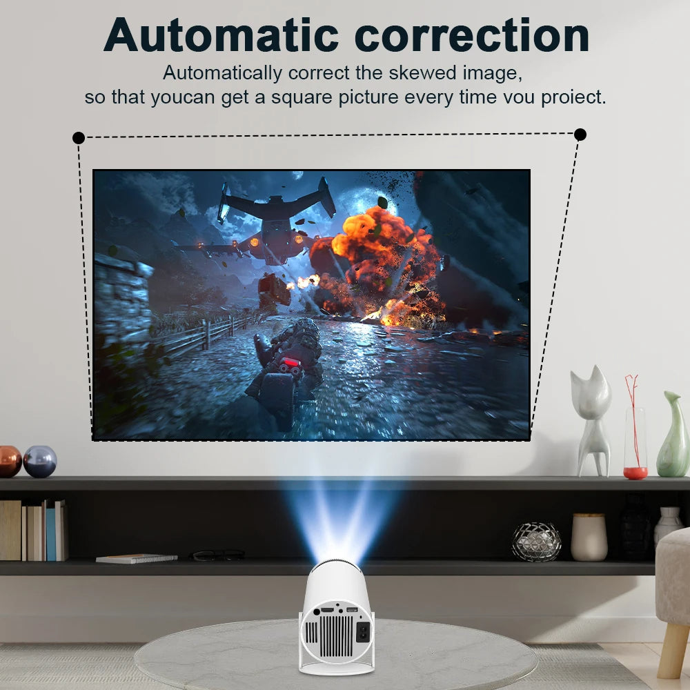 4k Portable Audio Projector with WiFi & Bluetooth